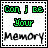 Two side-by-side pixelated images with dashed borders, each containing text elements in green, black, and gray.