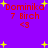 Purple background with red text 'Dominika 7 Birch <3' and yellow star shapes; four identical copies arranged in a pattern
