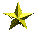 Yellow star-shaped icon transitions from full five-pointed form to fragmented and distorted states