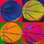 basketballs in various colors on solid backgrounds, with some showing different color variations of the same basketball design