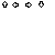 small black-and-white pixelated icons arranged in and , featuring various abstract shapes including crosses, plus signs, diamonds, and irregular patterns