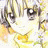 A 48x48 pixel buddy icon featuring a split composition with an anime-style character on the left and text elements on the right, displayed as part of a contact sheet.