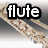 Four musical instrument icons arranged in a : flute, saxophone, piano keys, and music note with heart symbol
