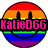 Rainbow-colored smiley face icon with pink text "KatieD66" over a rainbow gradient background.
