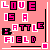 repeated pixel art icons with pink background, displaying the text "LOVE IS A BATTLE FIELD" in black and white block letters
