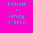 A bright pink background with cyan text reading "Kenzie + Kendy = BFFL!" repeated in a pattern, featuring small green dots scattered across the surface