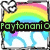Rainbow arch over blue and white shapes with green text 'Paytonani' and a white bone icon in the top-left corner.
