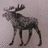 Animated moose icon with four distinct poses showing sequential movement across a light gray background.