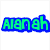 Green text 'Aianah' with blue outline on white background, blue number '31' with yellow outline on white background, and pink text 'Dancer' over a dancer silhouette on a ship deck background.