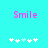 Two identical pixelated 'Smile' text icons with white and light blue plus signs on a cyan background, differing only in the sequence of plus signs.