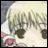 A pixelated anime-style character face with light-colored hair and brown eyes on the left, paired with stylized text reading "Anime IM" above "COM" on a black background to the right.