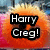 Animated orange fuzzy character with spiky hair displays text and facial expressions across six