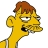 Pixelated yellow-skinned character with brown hair, wide eyes, and an open mouth in a surprised expression, wearing a yellow shirt.