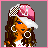 A 3x3 contact sheet of a pixel art animated buddy icon featuring a female character with brown hair, blue eyes, and orange skin wearing a pink-and-white checkered cap, large hoop earrings, a white crop top with pink patterns, a pink skirt, and high-heeled boots, alongside text panels reading "ghetto" and "fabulous" in pink script.