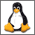 Pixelated penguin with black head and wings, white belly, and yellow beak and feet, standing against a white background.