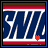 Pixelated icon with blue border showing stylized white 'M' on dark blue background, red and brown horizontal stripes at top and bottom.