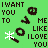 A 48x48 pixel animated contact sheet showing five sequential frames of a green background with black text and white snowflake-like symbols, arranged in a 3x2 grid layout.