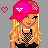 Pixel art of a blonde woman wearing a pink cap with a white symbol, black mesh top, and heart symbols above her head, with red text below reading "Single Hot Sexy".