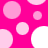 A static pattern of pink and white circles on a bright magenta background with no visible text or figures.