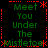 Green text "Meet You Under The Mistletoe" repeats in a with red asterisks and dotted lines on black background, forming a symmetrical holiday-themed pattern