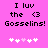 Pixelated text on pink background with heart symbols, showing animation of one white heart turning light pink.