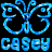 Pixelated blue butterfly-shaped logo with stylized text below on black background, static single-frame image.