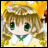 A pixelated anime-style character with green eyes and blonde hair in a yellow background, next to text reading "Anime IM" on black.