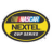 Pixelated oval-shaped icon with yellow border and black background, featuring red-blue gradient bar at top and partial text "R. 811" in dark pixels.