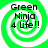 Green and white spiral background with black text reading 'Green Ninja 4 Life!!' in four identical quadrants.