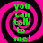 Four identical display a pink and black spiral background with green text reading 'you can talk to me!' in a pixelated font
