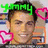 Pixelated image of a person with closed eyes, green text above head, pink heart shapes on sides, and orange lines in background.