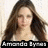 Pixelated static image of a person with long brown hair wearing a light-colored top, text below reads 'Amanda Bynes' in white letters on black background.