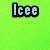 A four- shows the same 'Icee' text in different styles and backgrounds: green pixelated text on bright green, green text on ice cream cone, green text on horse image, and green text on gray