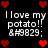 Pixelated text and red heart symbols arranged in a on a black background, with repeated phrases and heart positions changing across frames