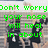 Green pixelated text overlays a static image of two figures in black shirts with white symbols, holding up sticks against a blurred background.