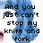 Pixelated blue background with black text reading "And you just can't stop my knife and fork" on left and "When I see a Christmas ham" on right.