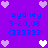 Purple background with repeated blue text and heart icons in white and light purple.