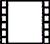 Black and white film strip frames with perforated edges arranged in a pattern on a light gray background