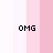 Pixelated text on a pink and white striped background with gray lower section, displaying phrases like "OMG" and "DONT YOU JUST HATE ICONS THAT GO SO FAST YOU CANT EVEN READ THEM!?"