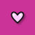 Pixelated icon set featuring two pink hearts and five cat faces on a magenta background with one gray
