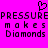 Pixelated text on bright pink background with black heart symbol above, displaying repeated phrases and words in blocky font.