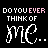 nine identical text-based images on a black background, each displaying "DO YOU EVER THINK OF me.." with varying color and style treatments