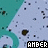 Pixelated icon with teal and light blue diagonal stripes, scattered dark spots, and the text "AMBER" in black block letters on a white background.