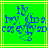 Pixelated blue text and shapes on a bright green background with yellow lines, showing slight variations between