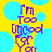 Pixelated text 'I'm Too Ugly For You' in purple on yellow and cyan background with blue circles.