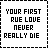 A 2x2 contact sheet of four pixelated text-based icons with distinct background colors, each displaying a variation of the phrase "YOUR FIRST TRUE LOVE NEVER REALLY DIES" in blocky black font.