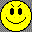 Three yellow pixelated smiley faces with distinct expressions: one winking, one sticking out a red tongue, and one wearing black sunglasses.