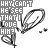 A 4-frame animated contact sheet showing a black-and-white cartoon flower with text "WHY CAN'T HE SEE THAT I LOVE HIM?" in pixelated font, where the word "LOVE" changes from white to black across frames.