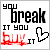 Pixelated text and symbols on white background with red, black, gray elements; four variations show color changes in 'you' and 'IT YOU' text.