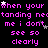 Pixelated text repeats 'when your standing next to me i don't see so clearly' in pink on black with scattered white and gray stars.